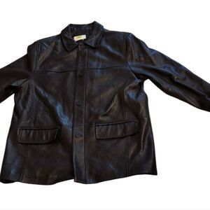 NWT Roundtree & Yorke Lexington Genuine Lambskin Leather Jacket Black Size 2X